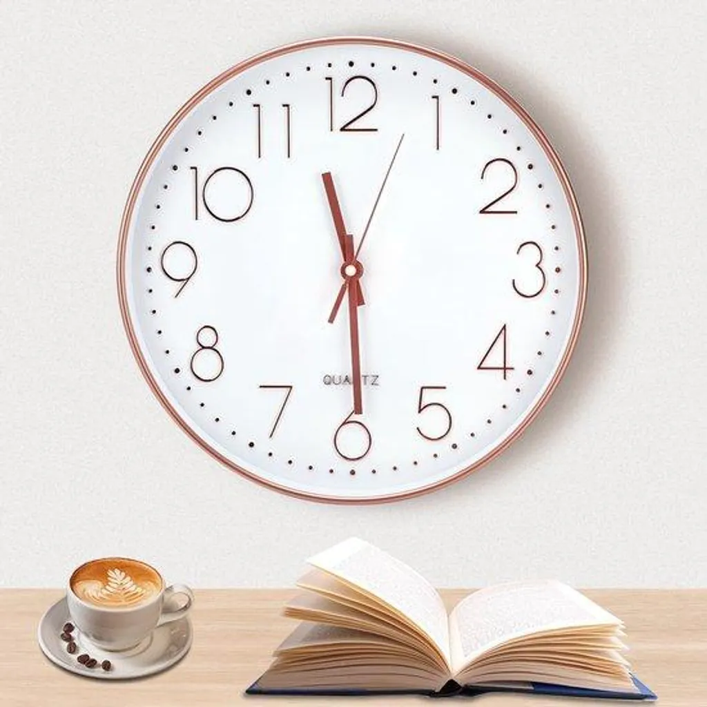 Horloge murale 30 cm rose : fini les retards grâce à ce cadran à quartz