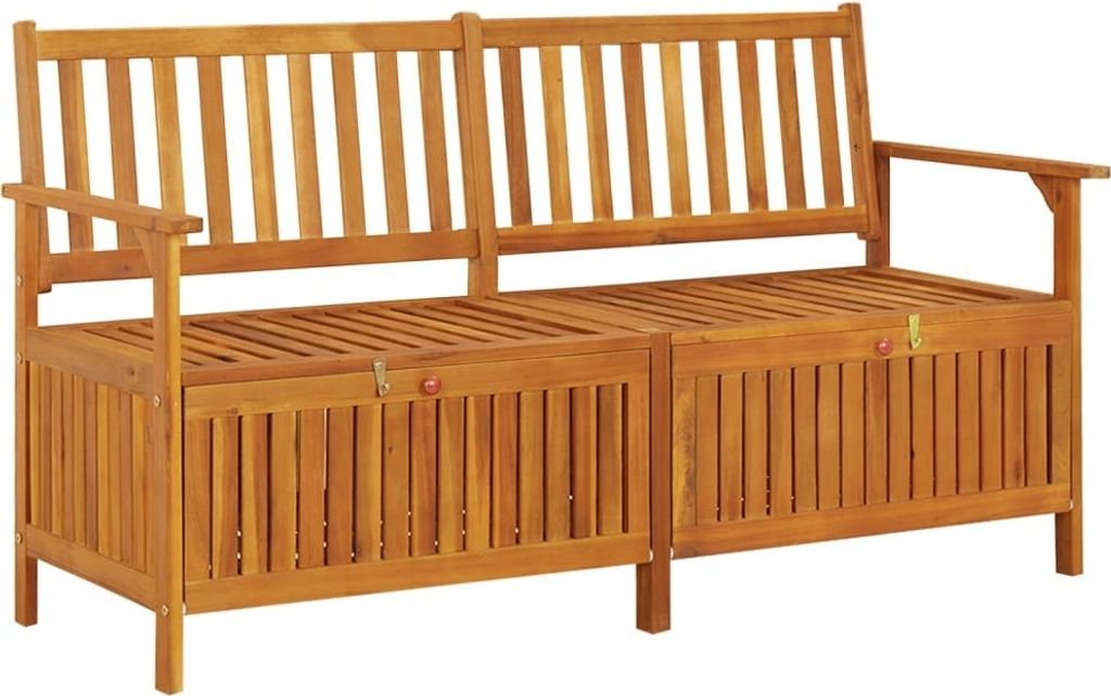 Banc coffre 148 cm bois massif acacia Image du produit 