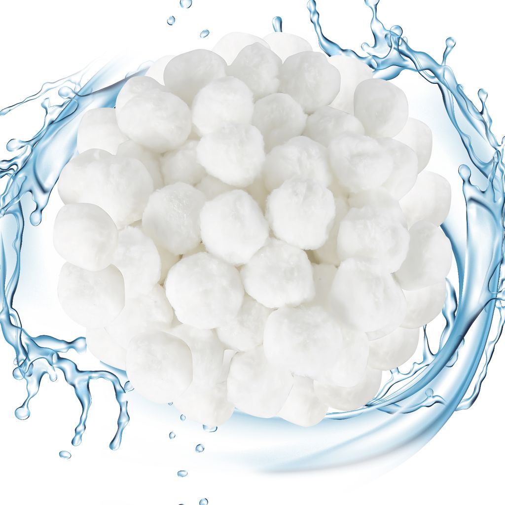 TolleTour Filter Balls 1400g weiß, Filterbälle für Pool, Schwimmbad, Filterpumpe, Aquarium Sandfilter, ersetzen 25 kg Filtersand