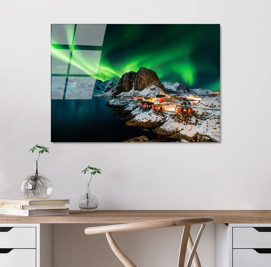 Wallity, UV-317 50 x 70, Quadro decorativo in vetro temperato, 100 % vetro temperato, Multicolore, 50 x 70 cm