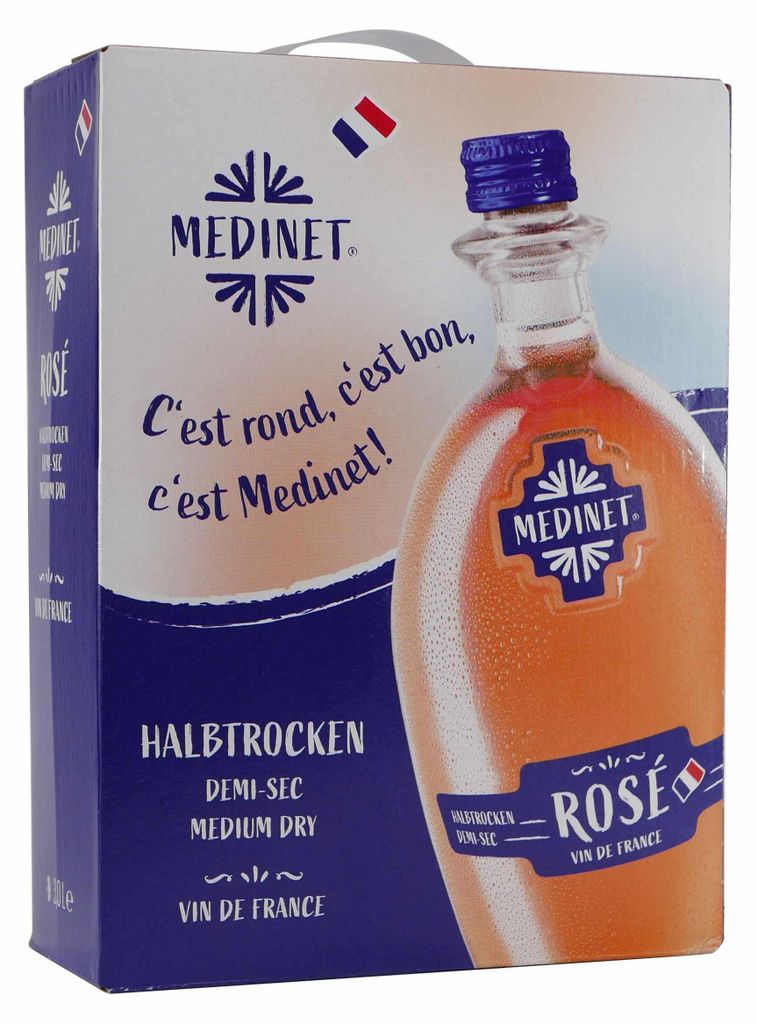 Medinet Rosé -halbtrocken- 3,0L BIB Produktbild 