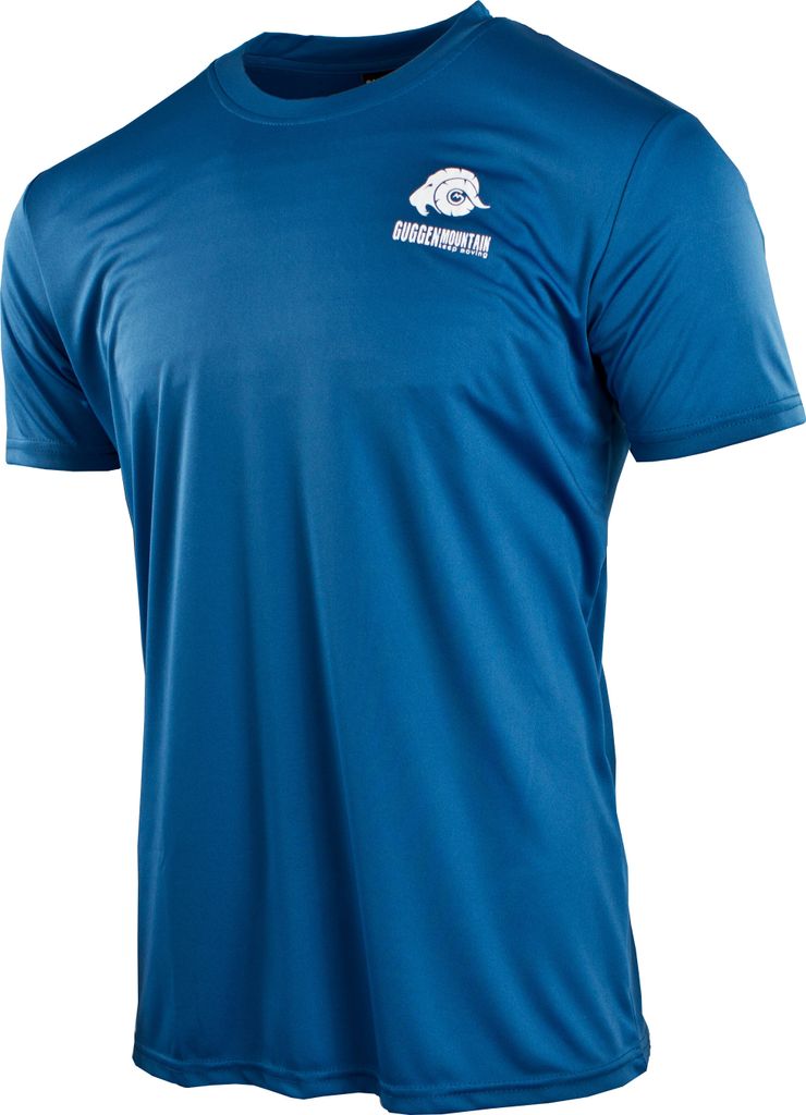 GUGGEN MOUNTAIN Herren Funktiosshirt Funktionswäsche Funktions T-Shirt Sport Outdoor Aktivitäten Schnelltrocknend Kurzarm Atmungsaktive Blau 3XL