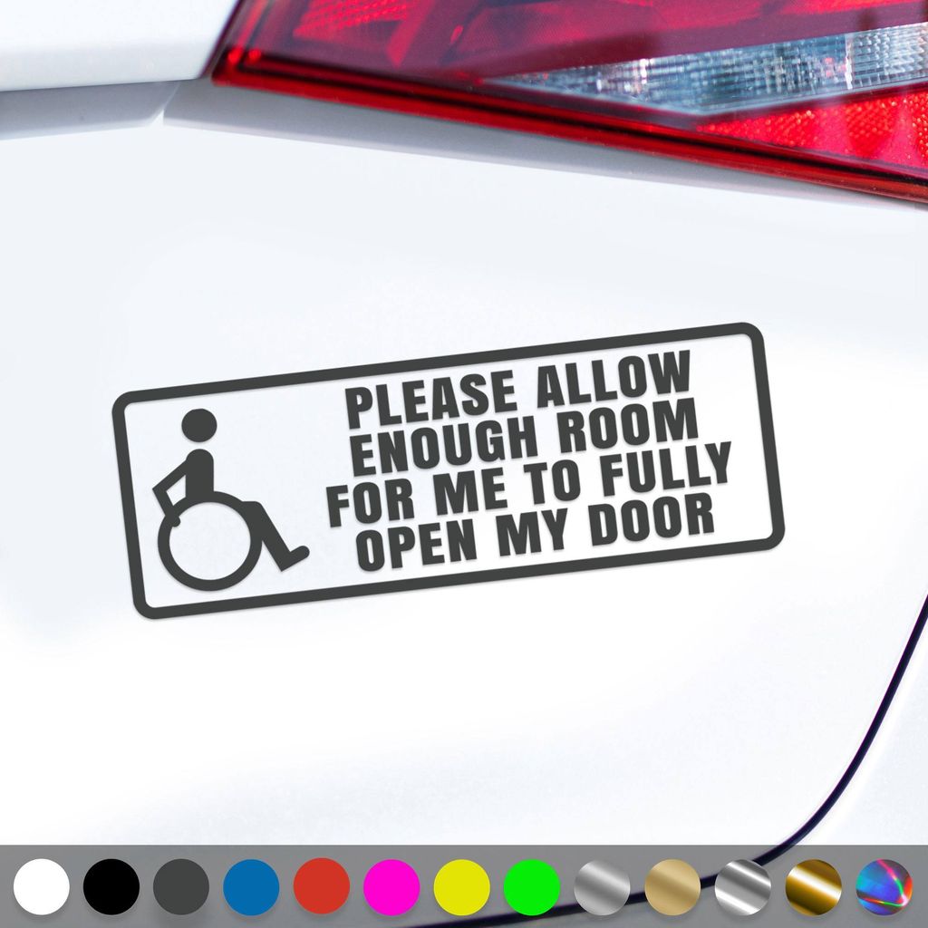 PantherPixel Rollstuhl Aufkleber Rollstuhlfahrer Behindert Rampe Sticker Auto Geschenkidee Farbe Dunkelgrau