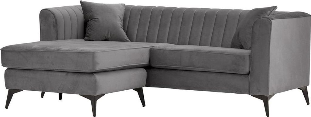 Universelle Ecksofa Mary aus medizinischem Schaumstoff-Velluto 17-matte black