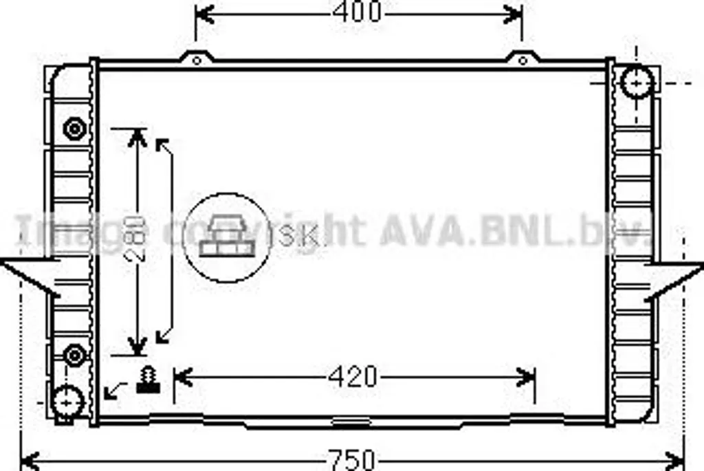 Radiateur moteur AVA VO2064 contre la surchauffe Volvo 850 S70 V70 C70