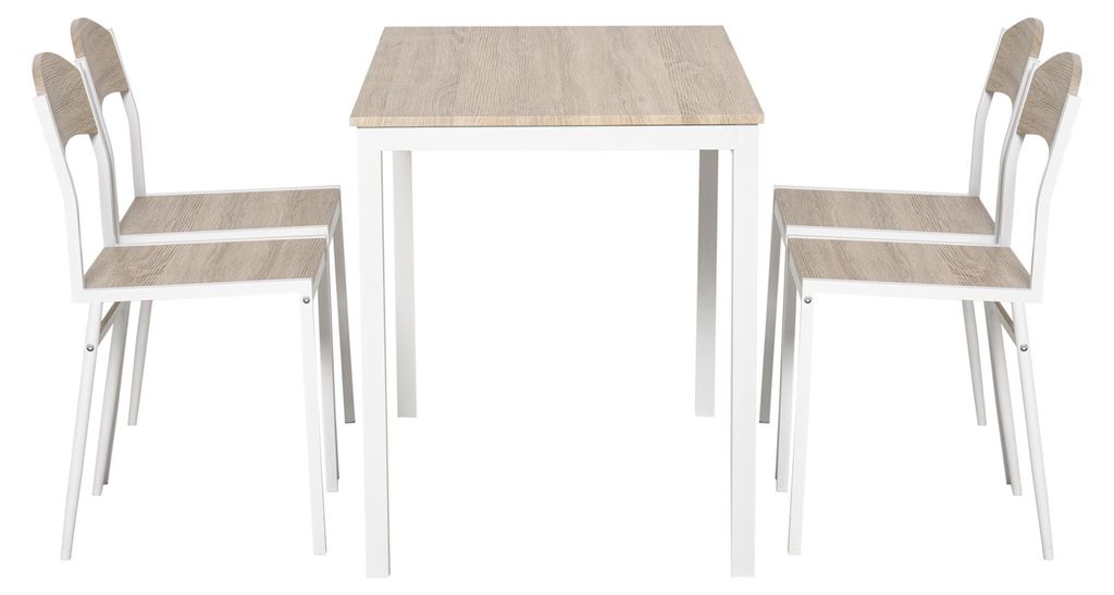 Homcom Eetkamerset, 5-delige eethoekset, eethoekset, Productafbeelding 