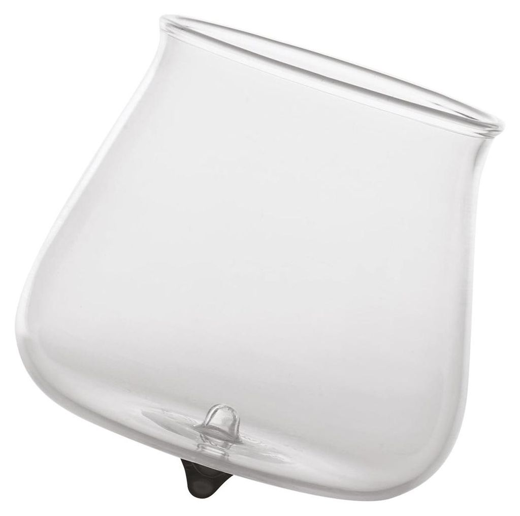 Zafferano Pirolo-Serie, 6er-Set Trinkgläser aus schwarzem Borosilikatglas, schräges und drehbares Design für einen eleganten und raffinierten Tisch