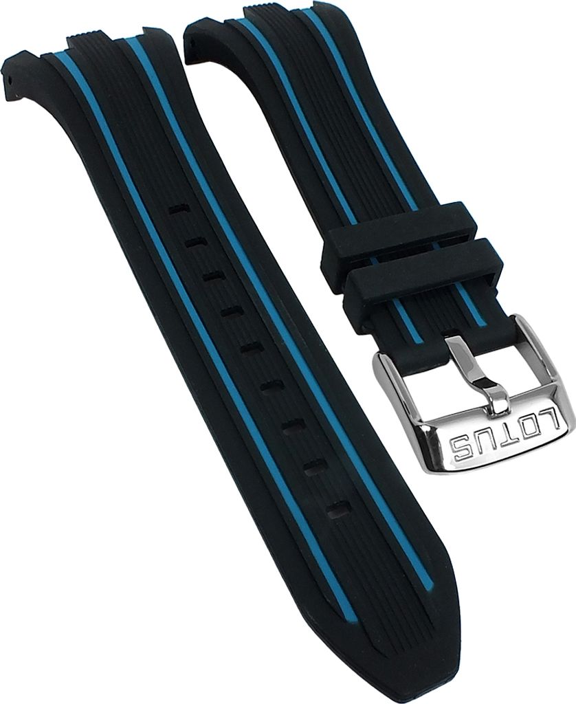 Lotus Watches > Uhrenarmband Kunststoff schwarz / blau > 18185