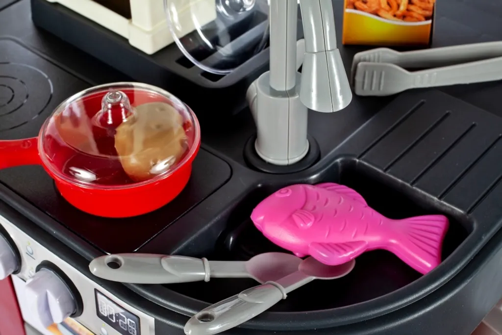 Cuisine enfant XXL interactive avec plaques de cuisson et évier intégré - 13