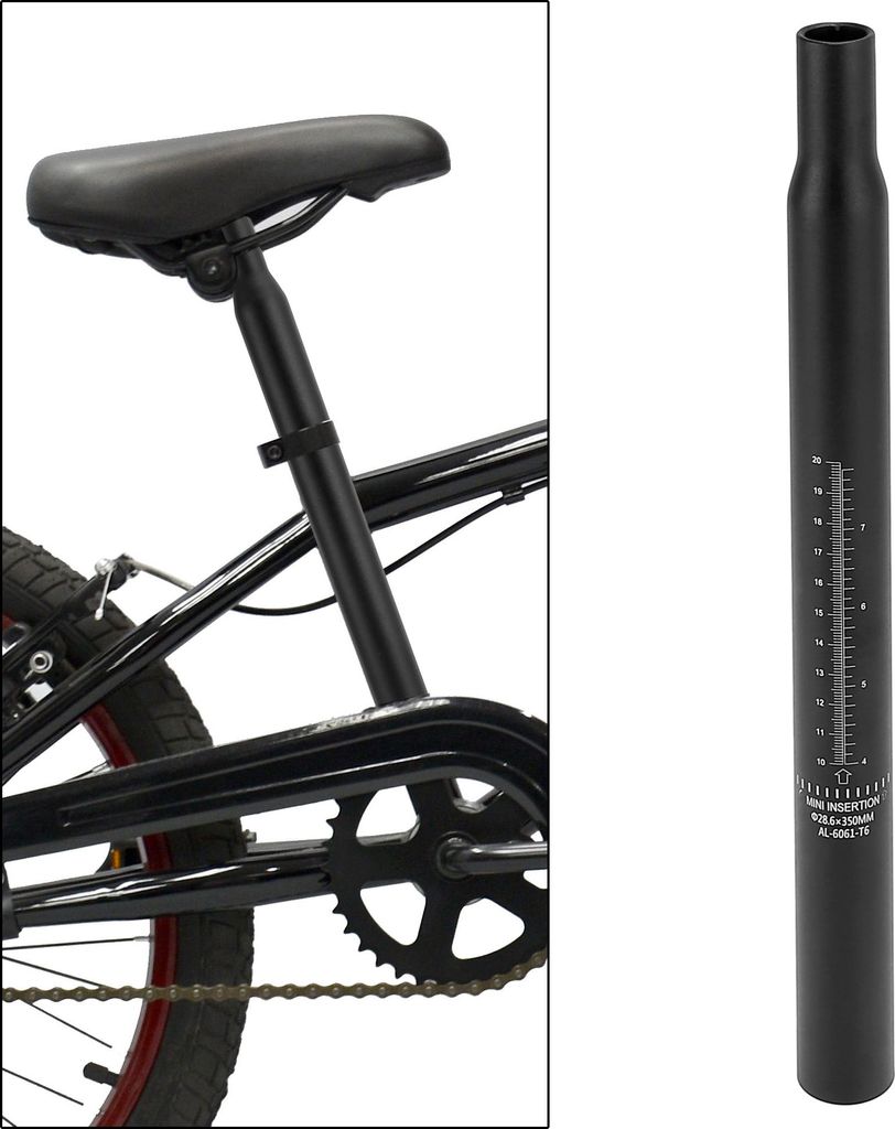 28.6x350mm Vélo Tige Selle Aluminium Alliage avec Marque Image du produit 