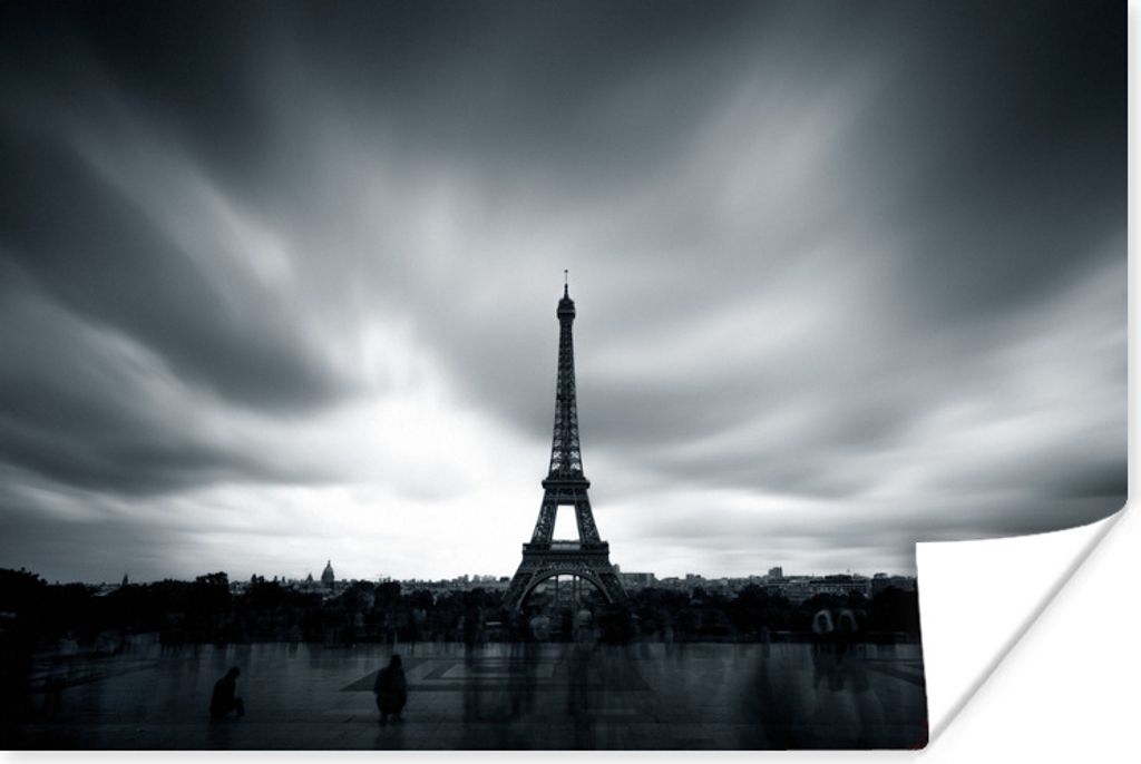 MuchoWow Poster Blick auf den Eiffelturm 30x20 cm - Plakate - Print