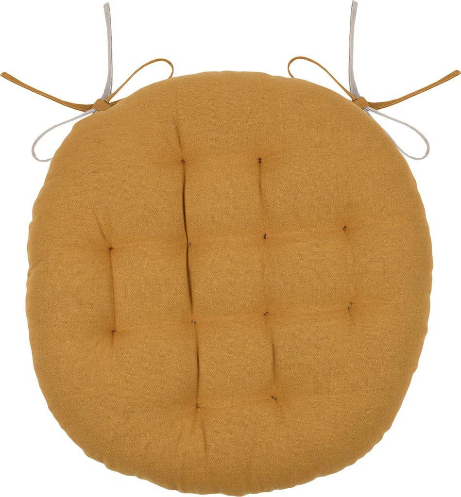 Cuscino per sedia DUO COLOR curry/beige Ø 38 cm Francia Immagine del prodotto 