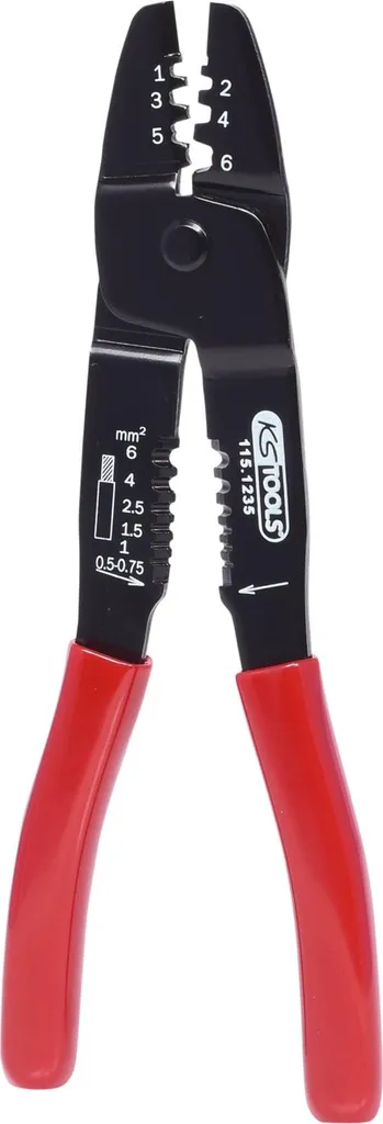 KS Tools Pince à sertir simple 115.1231 pour cosses non isolées 220mm