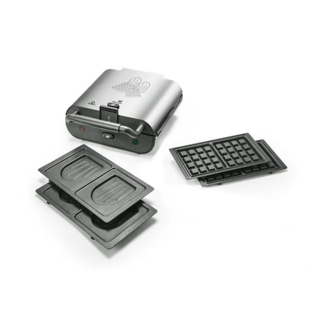Gaufrier Senya SandwichMaker 2 en 1 Argent Duo Gaufres 800W SYCK-WM015