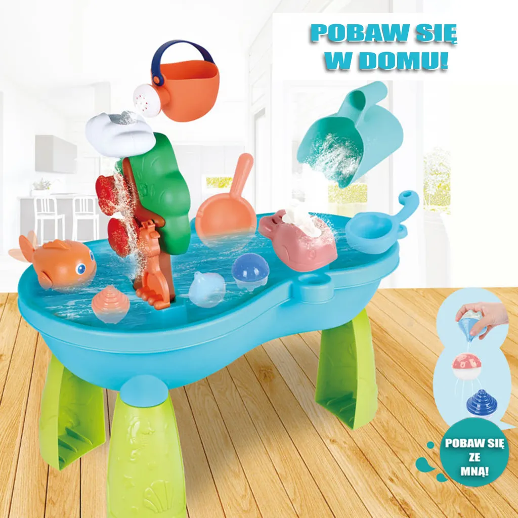 Table d'activités enfant pour sable et eau avec cascade pour le jardin - 2