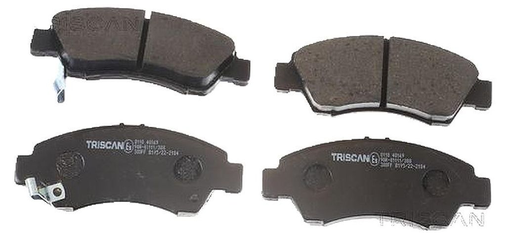 Bremsbelagsatz Scheiben 15 mm mit Verschleißwarnung TRISCAN für u.a. HONDA CIVIC