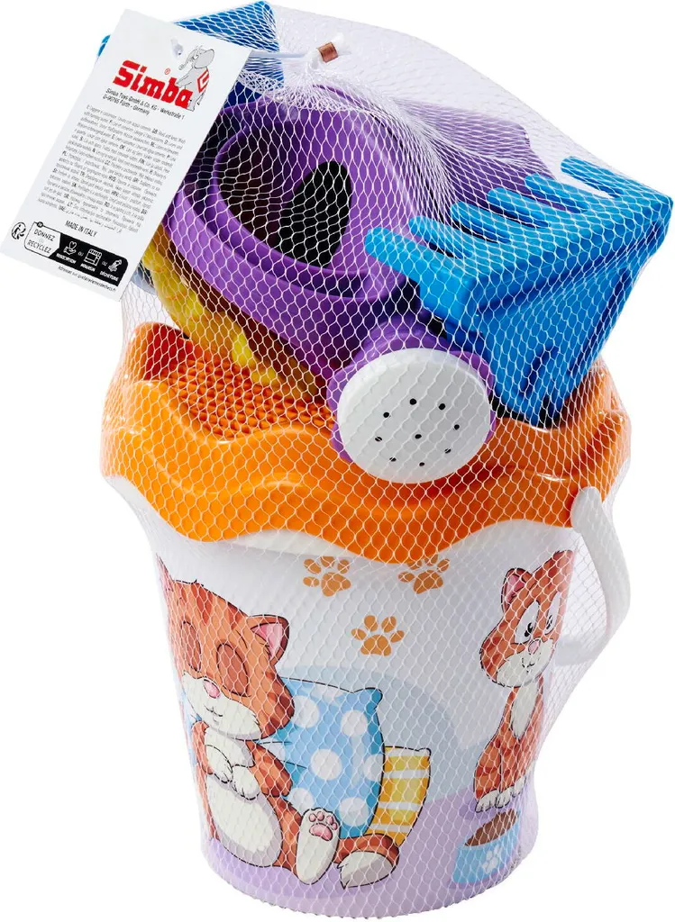 Seau de plage chat Androni 107114720 en plastique robuste et durable