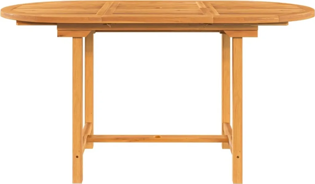 Table extensible en teck massif 160 cm résistante aux intempéries extérieures - 4