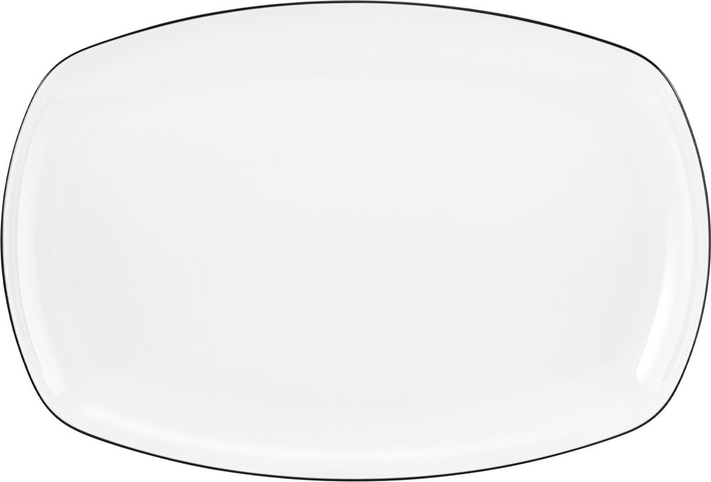 Seltmann Weiden Servierplatte eckig 35x24 cm Lido Black Line 001.755629