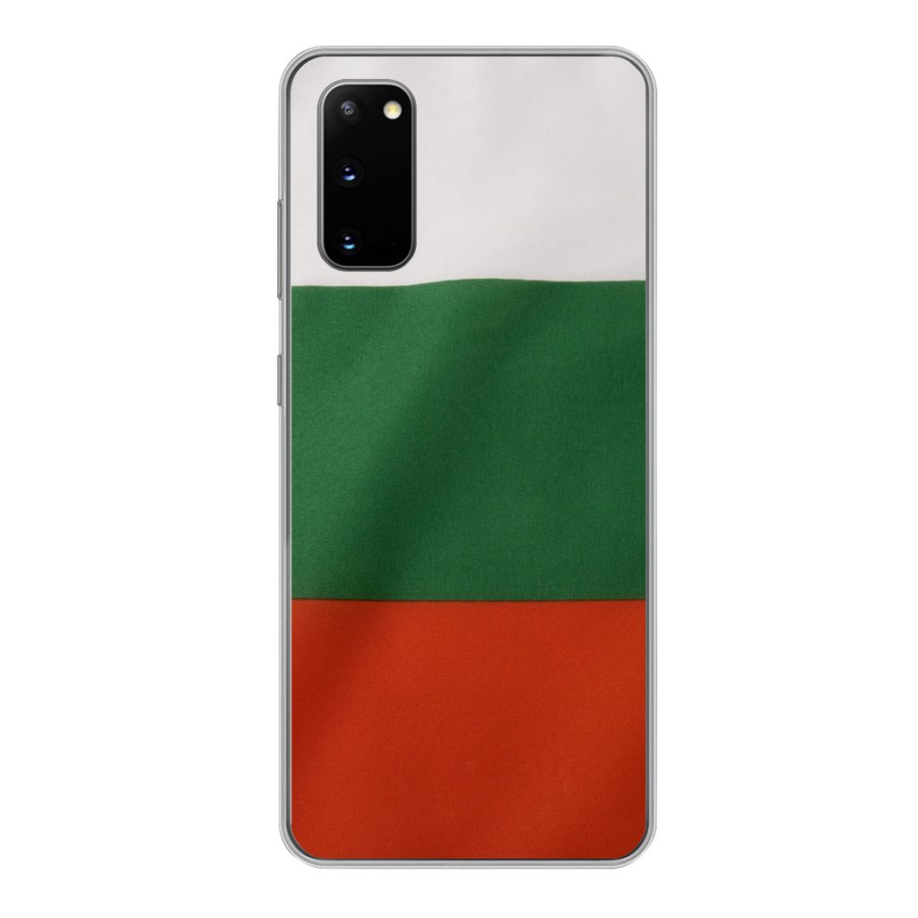 MuchoWow Handyhülle Schutzhülle Hülle für Samsung Galaxy S20 Nahaufnahme der Flagge von Bulgarien Silikon Softcase Handy Hülle - Bild