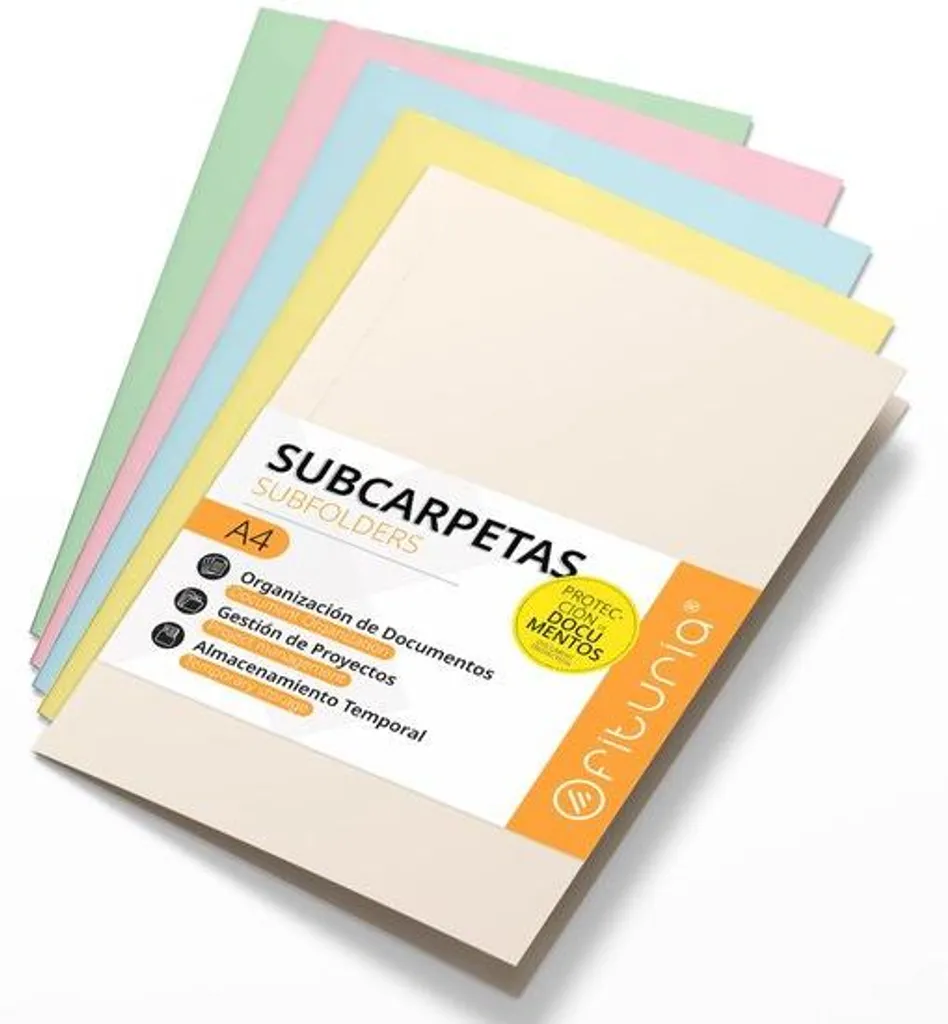 50 Poches cartonnées rigides 180g multicouleur pour tri et classement
