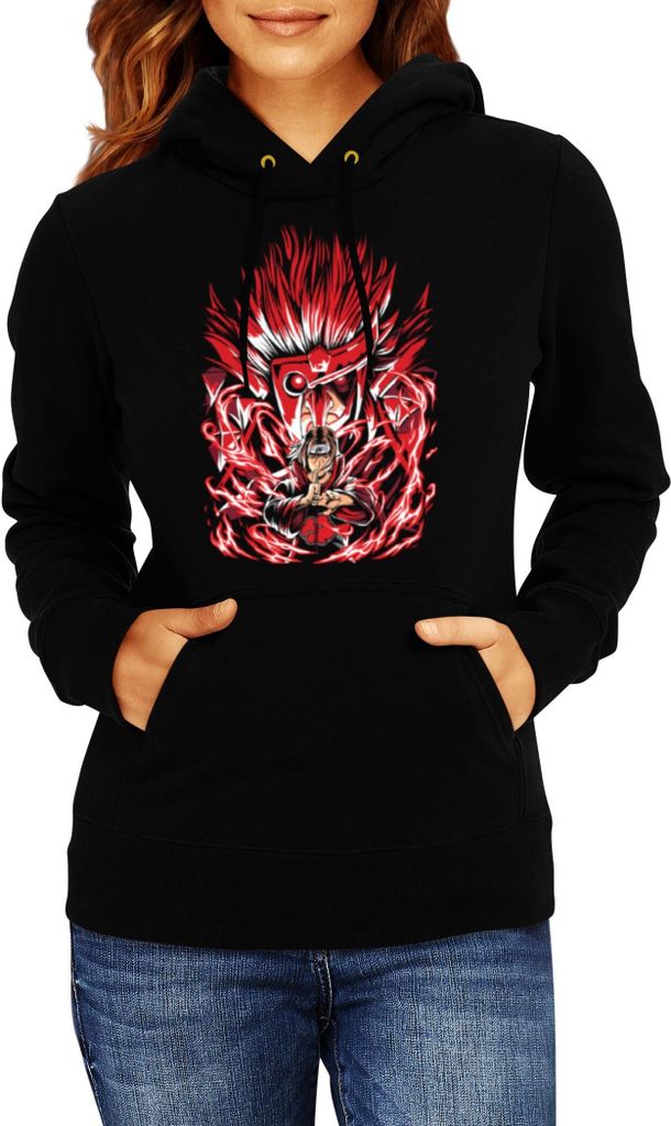 Damen Kapuzenpullover Japan Manga Comics Anime Naruto Itachi Uchiha Akatsuki Var-047 Itachi Akatsuki, Lady M / Schwarz