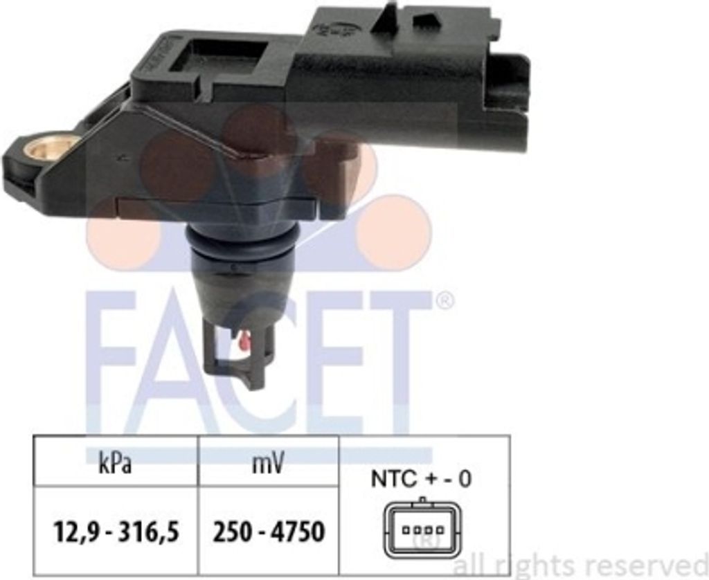 1 Luftdrucksensor, Höhenanpassung FACET 10.3261 Italy - OE Equivalent DS
