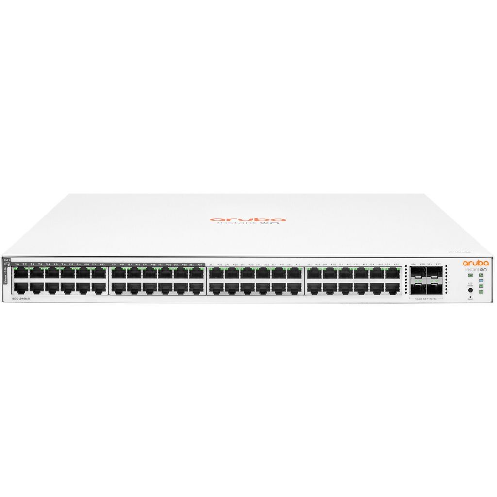 Hewlett Packard Enterprise Aruba Instant On 1830 48G 24p Class4 PoE 4SFP 370W Managed L2 Gigabit Ethernet (10/100/1000) Ethernet-Verbindung, unters...