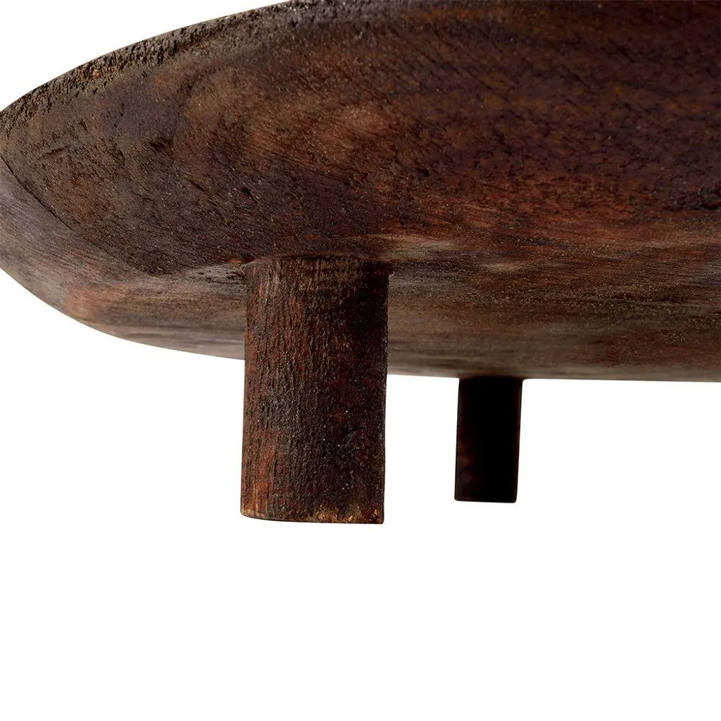 Artesà Piatto da Portata in Legno Rialzato, Design Rustico in Legno d'Acacia, Pieghevole per