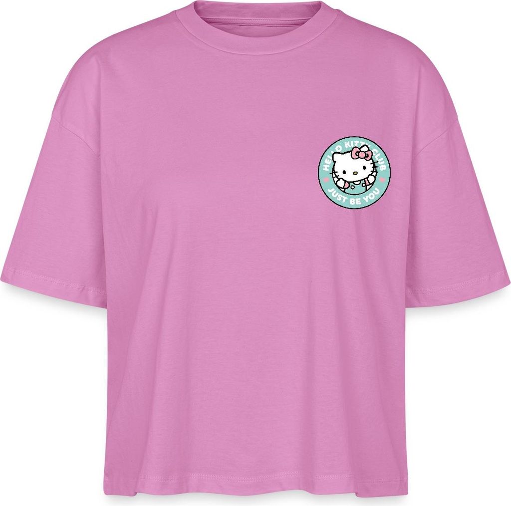Spreadshirt Hello Kitty Club Just Be You Boxy Shirt Damen, S, Pink