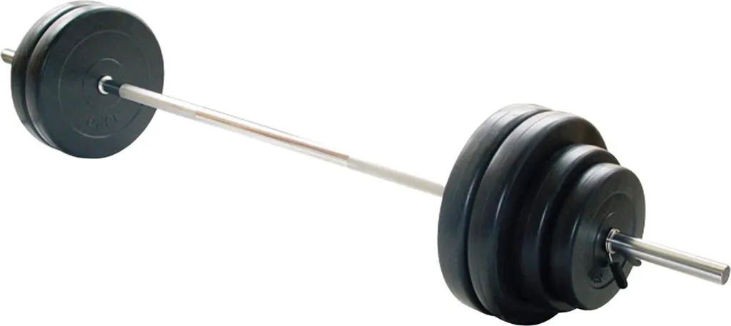 Kit Haltères et Barre Fit'n Shape 75kg - Set Musculation Complet Noir