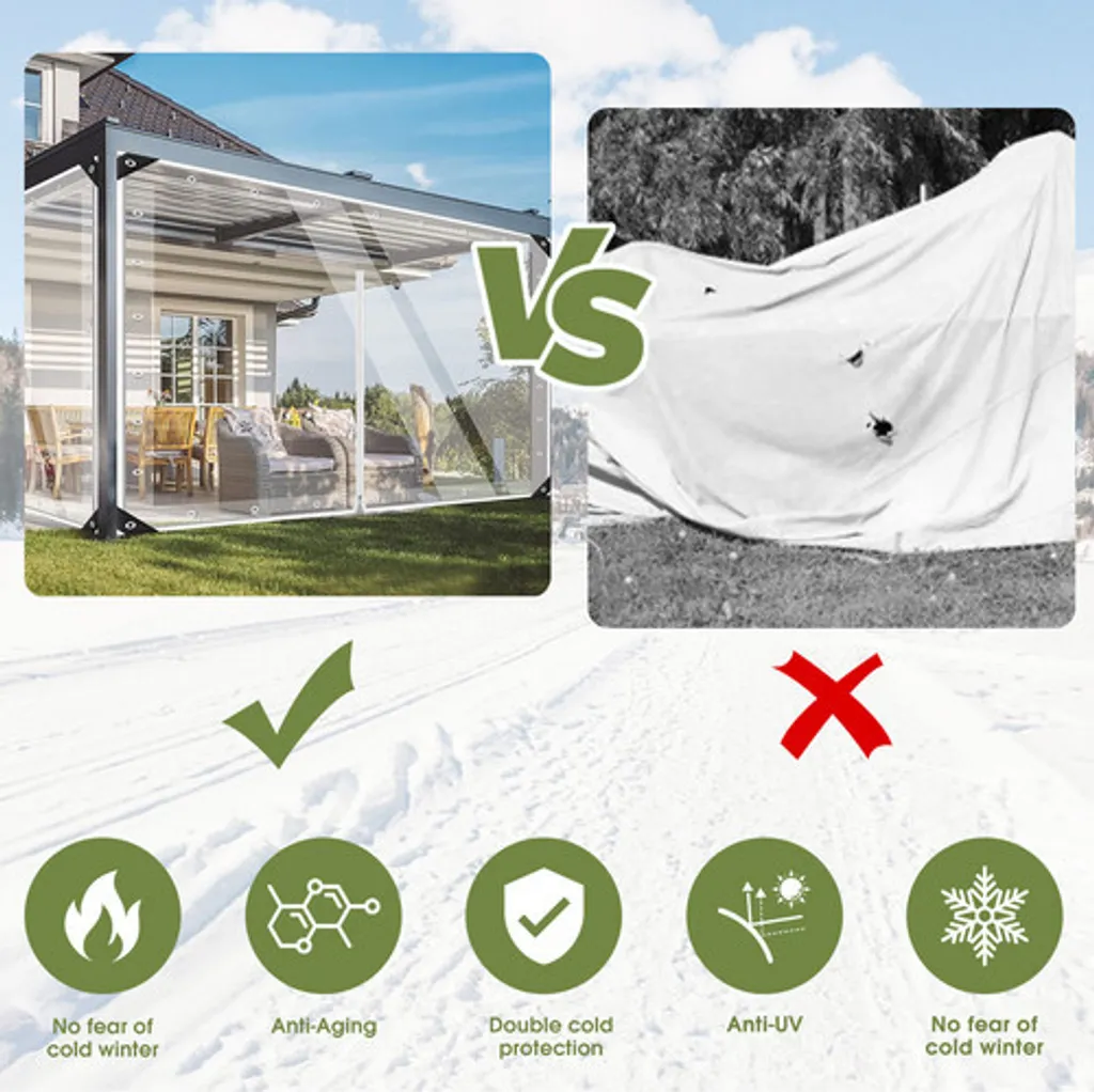 Protection de plantes en bâche transparente 3mx2m avec œillets PVC - 8