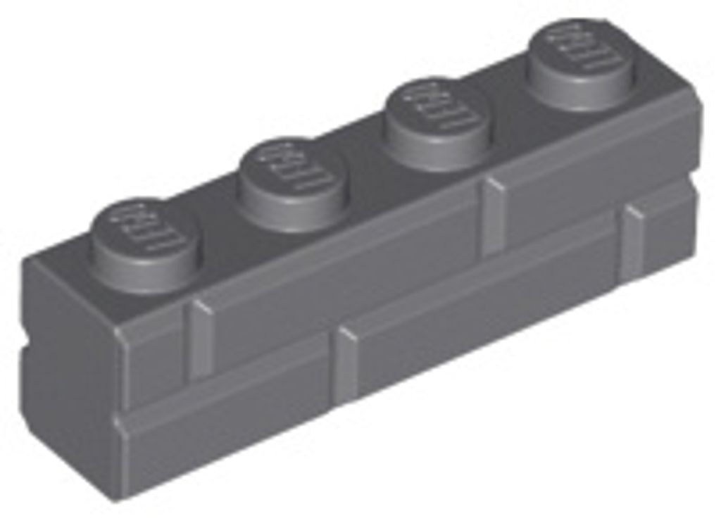 100x Mauerstein 1x4 , Dunkelgrau