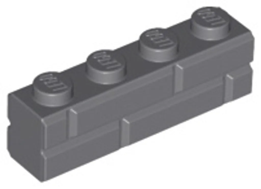 Briques de construction 1x4 gris foncé, lot de 100 pièces