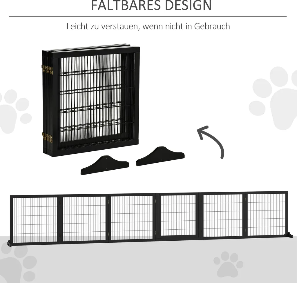 Barrière de Sécurité Grand Chien 432 cm Grille de Protection Modulable