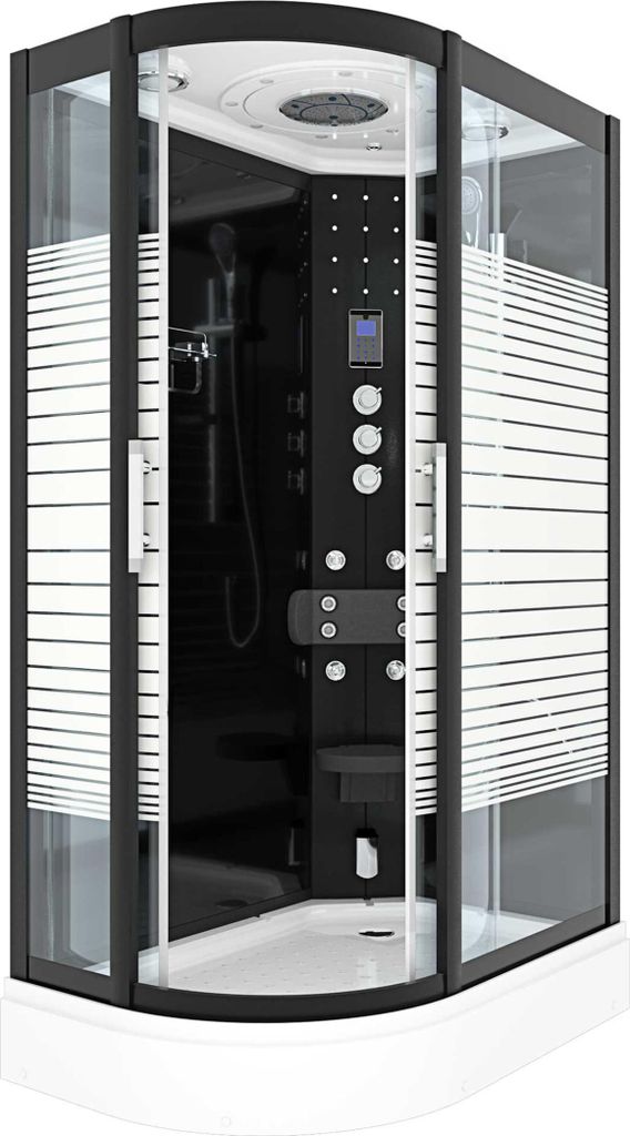 Dusche Duschkabine D30-73M3L-EC Duschtempel Sauna 120x80 cm MIT 2K Scheiben Versiegelung