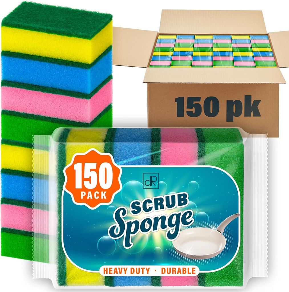 Set mit 150 Küchen-Schwämmen zum Spülen – Kratzfest