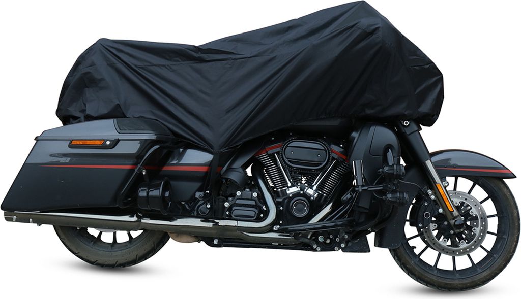Motorrad Abdeckplane Outdoor XL Motorradabdeckung Halbe Abdeckung Draussen Wasserdicht Regen Staub UV Schutz Motorradplane Schwarz