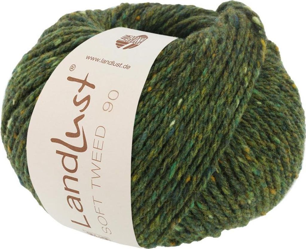 Lana Grossa - Landlust Soft Tweed 90 0007 dunkelgrün meliert