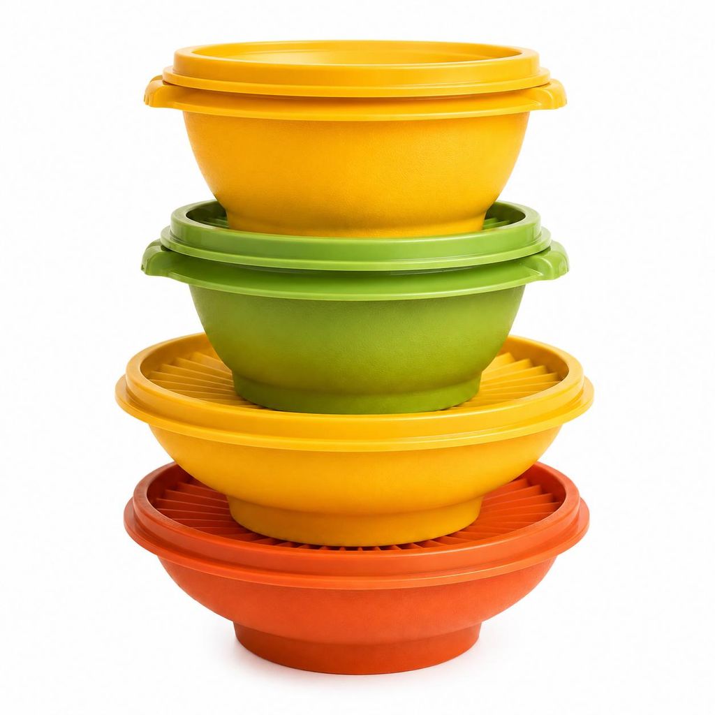 Zestaw misek Tupperware z pokrywkami "Sonnendeckel": 2 Zdjęcie produktu  Obraz wygenerowany przez AI