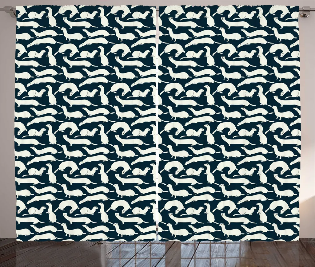 Rideaux 280x225cm faciles à installer avec crochets pour salon et chambre