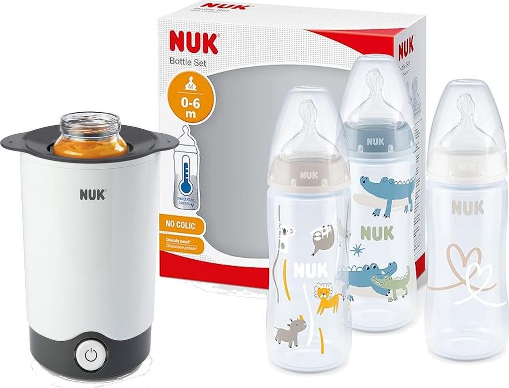 NUK Thermo Express Plus Flaschenwärmer + 3 First Choice