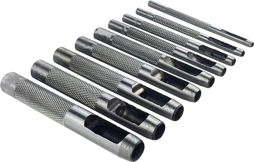 Lochzangen für Leder und Gummi, Stanzwerkzeug, Lochzange, Set 3-12 mm, 9-teilig, SilverTools