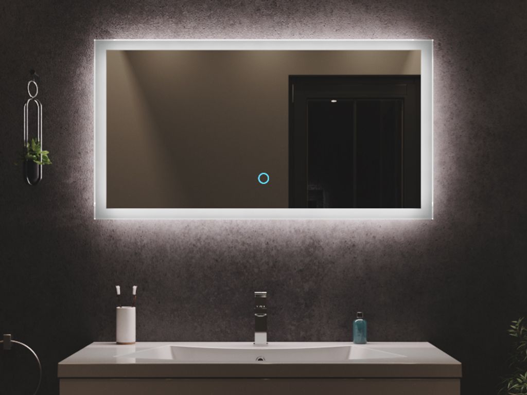 LED Spiegel 100x53 cm mit Touch Bedienung