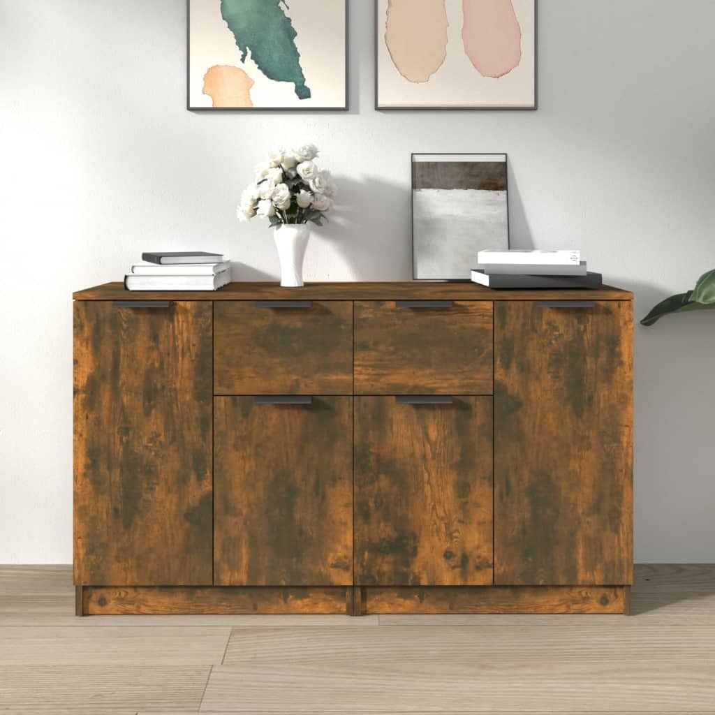 Maison Exclusive - Sideboards 2 Stk. Räuchereiche 60x30x70 cm Holzwerkstoff