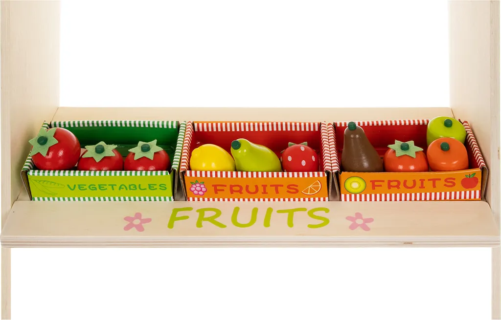 Jouet marchand bois stable et complet avec 25 accessoires pour enfant - 7