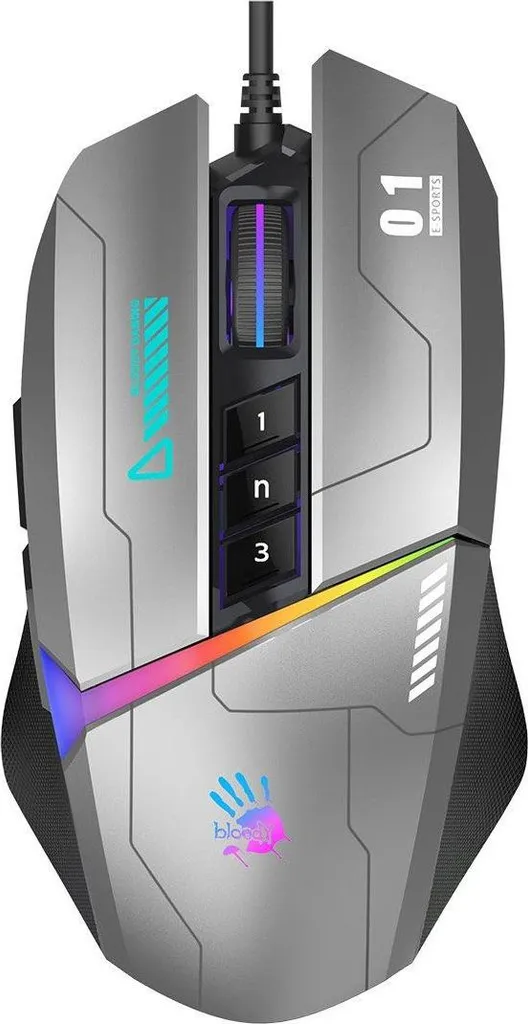 Fini la Latence avec la Souris Bloody W60 Max Activé Précise Gris Acier