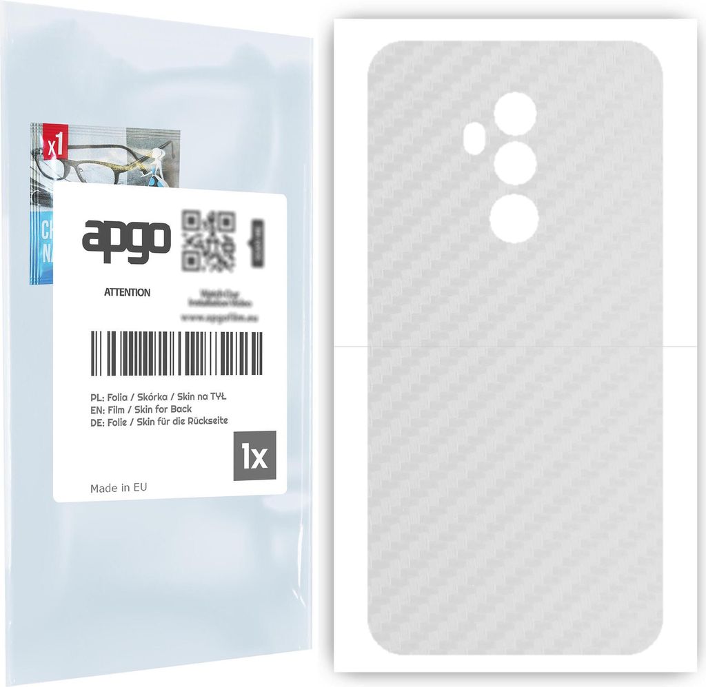 apgo Rückseite Schutzfolie für Umidigi Z2 - Hinten Schutzfolie Carbon Transparent (durchsichtig), Rückseite Folie schützt vor Kratzern und Fin...