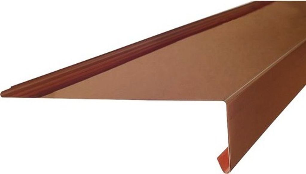 Zambelli Traufblech Kupfer mit Falz 2000 mm x 180 mm x 0,6 mm