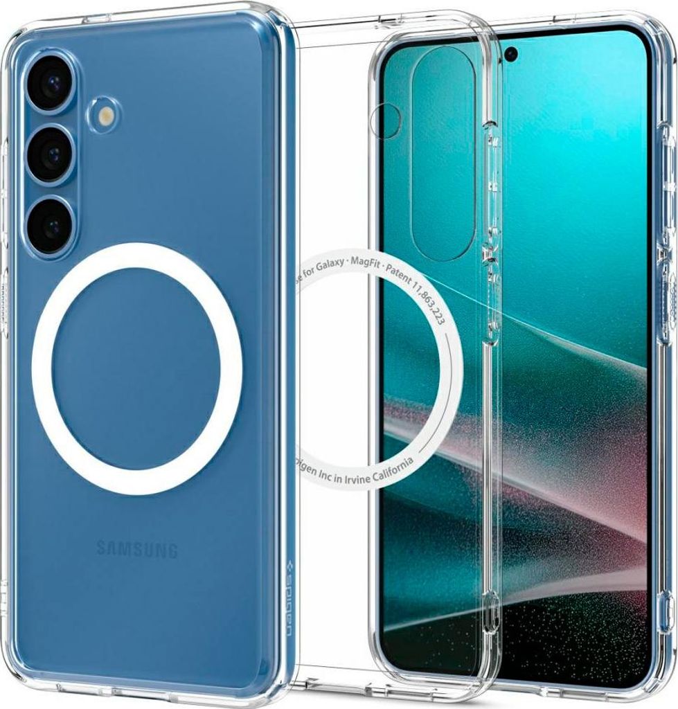 Spigen Ultra Hybrid (MagFit), Cover, Samsung, Galaxy S25, 15,8 cm (6.2"), Transparent, Weiß